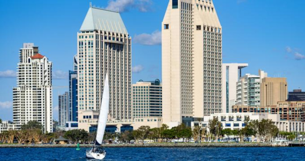 A view of the city and the harbor